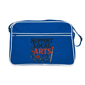 Support Local Arts Emblem - Retro Bag - blue/white - Front