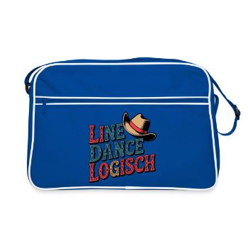 Line Dance Logisch - Retro Tasche - Blau/Weiß - Vorne