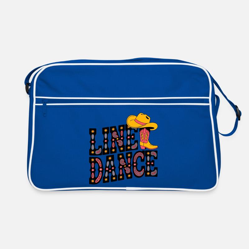 Neon Cowboy Boots Pattern Retro Bag