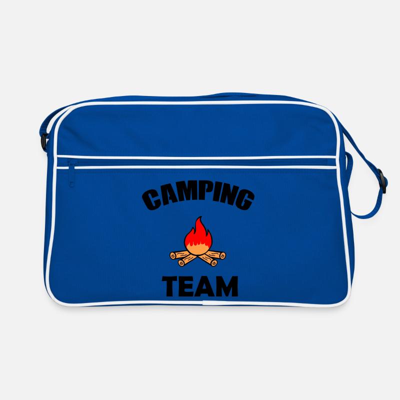Conception de la silhouette du feu de camp Sac Retro