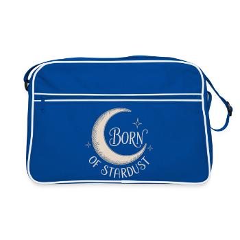 Born of Stardust - Mystical Moon - Retro Bag - blue/white - Front