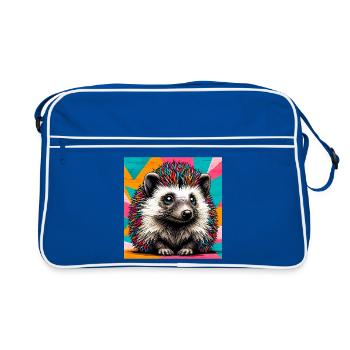 hérisson - Sac Retro - bleu/blanc - Devant