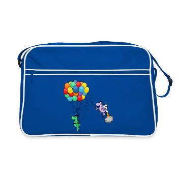 Balloons_-_Jetpac_1 - Retro Tasche - Blau/Weiß - Vorne
