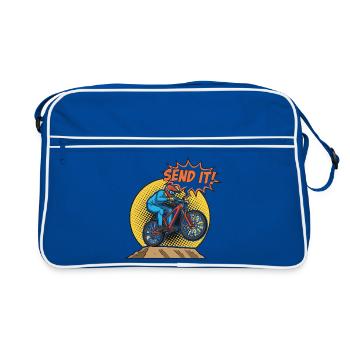 Send It MBT Bike Jump - Retro Tasche - Blau/Weiß - Vorne