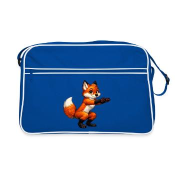 Fuchs sportlich - Retro Tasche - Blau/Weiß - Vorne