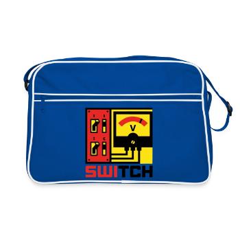 Electrical Box Switch Panel Graphic - Retro Bag - blue/white - Front