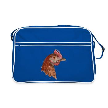 Poule Rhode Iceland Red Farmer Farmer - Sac Retro - bleu/blanc - Devant