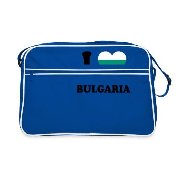 j'aime pays d'origine, présente BULGARIE - Sac Retro - bleu/blanc - Devant