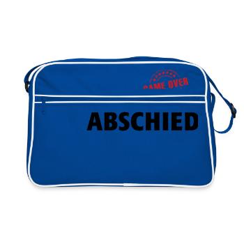 Junggesellenabschied JGA Game over! Polterabend - Retro Tasche - Blau/Weiß - Vorne
