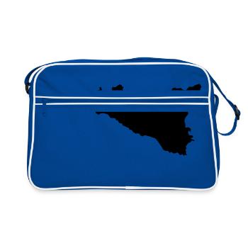 sicilian map - Retro Bag - blue/white - Front