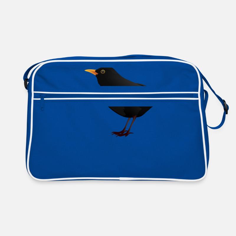 Amsel Drossel Star Vogel Geschenk Geschenkidee Retro Tasche