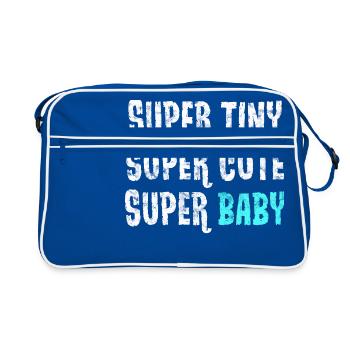Super petit - super mignon - super bébé - bleu - Sac Retro - bleu/blanc - Devant