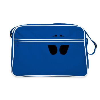 Fußabdruck Cool Jazz Lächeln - Retro Tasche - Blau/Weiß - Vorne