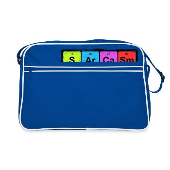 Sarcasme Éléments périodique de l'humour - Sac Retro - bleu/blanc - Devant