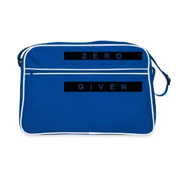 Zero fucks given - Retro Bag - blue/white - Front
