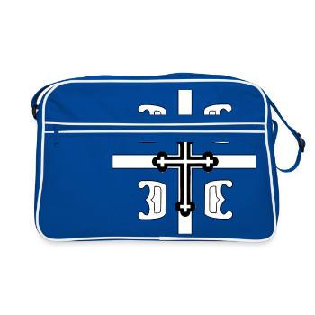 srbija pravoslavlje 1 - Sac Retro - bleu/blanc - Devant