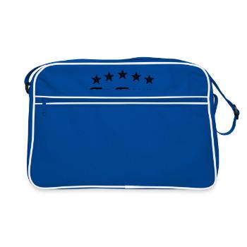 Le célèbre - Design 6 - Sac Retro - bleu/blanc - Devant