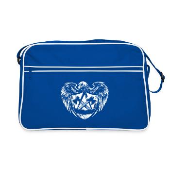 Zimmermann Zunft WappenDeutscher Adler - Retro Tasche - Blau/Weiß - Vorne