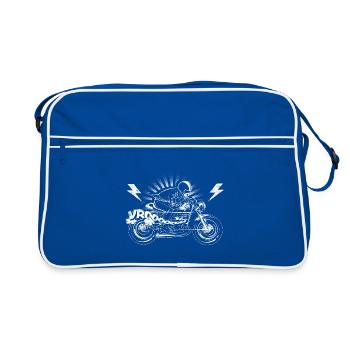 Cafe Racer Motocyclistes - Sac Retro - bleu/blanc - Devant