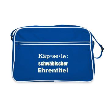 Käpsele - Retro Tasche - Blau/Weiß - Vorne
