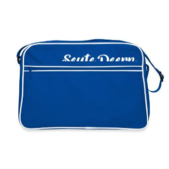 Seute Deern | Plattdeutsch | Norddeutsch | Norden - Retro Tasche - Blau/Weiß - Vorne