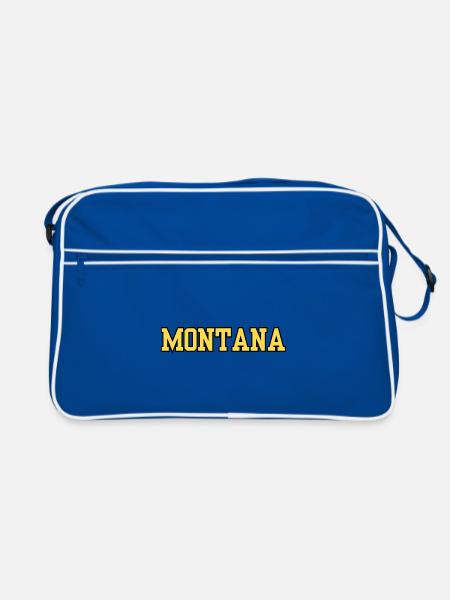Montana - Retro Tasche - Blau/Weiß