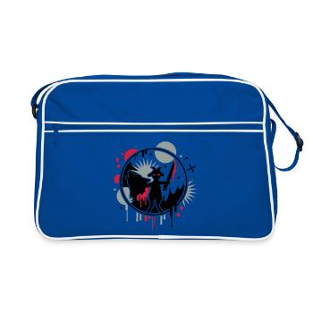 Le loup et la chèvre - Sac Retro - bleu/blanc - Devant