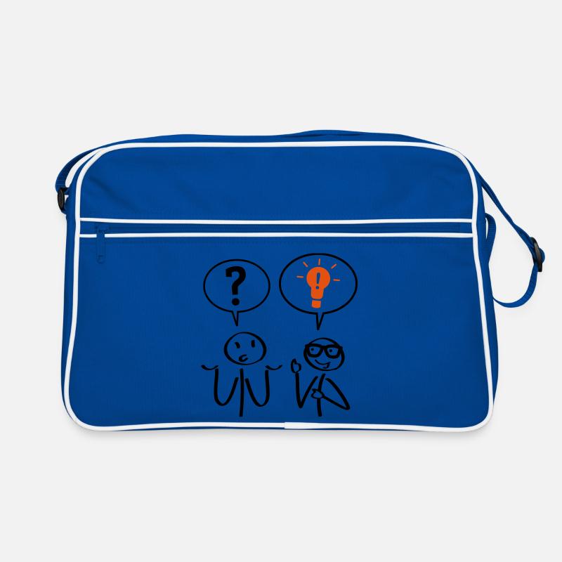Problemlöser - Retro Tasche - Blau/Weiß