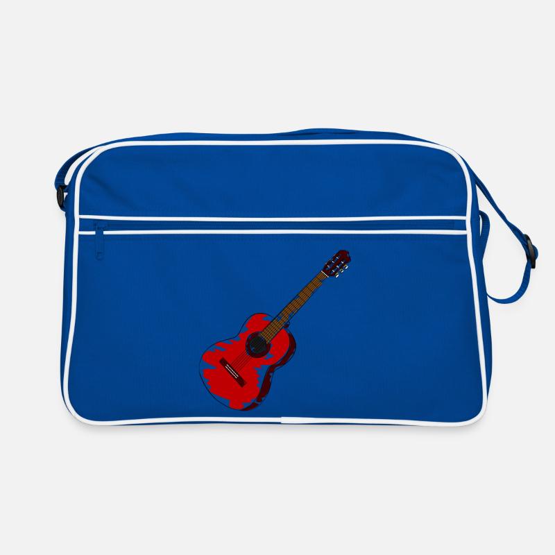 guitare - Sac Retro - bleu/blanc