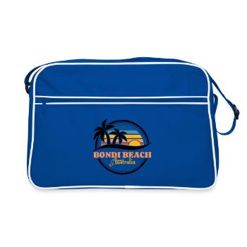Bondi Beach - Sydney Australien - Retro Tasche - Blau/Weiß - Vorne
