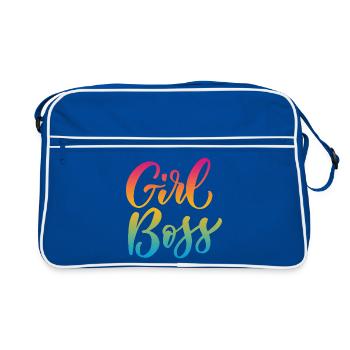 Mädchen - Retro Tasche - Blau/Weiß - Vorne