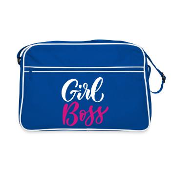 Mädchen - Retro Tasche - Blau/Weiß - Vorne