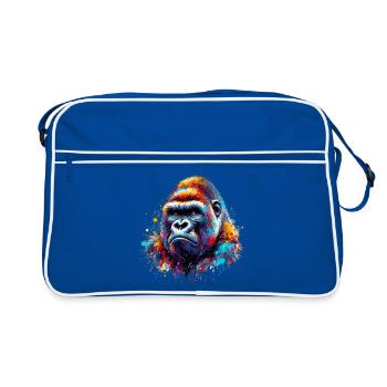 Gorille - Sac Retro - bleu/blanc - Devant