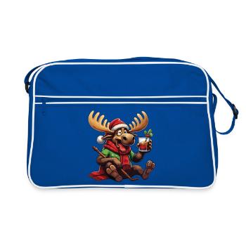 ELK - Christmas - Retro Bag - blue/white - Front