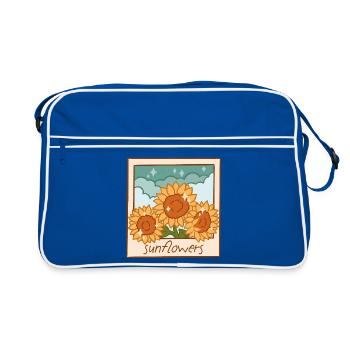 Conception de photo instantanée de tournesol - Sac Retro - bleu/blanc - Devant