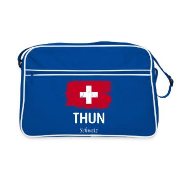 Thun - Retro Tasche - Blau/Weiß - Vorne