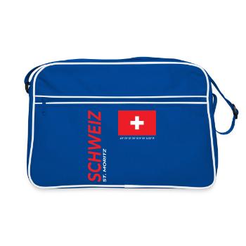 St. Moritz - Retro Bag - blue/white - Front