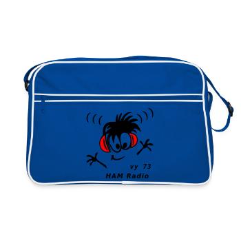 Radio Operator Amateur Radio Operator - Retro Bag - blue/white - Front
