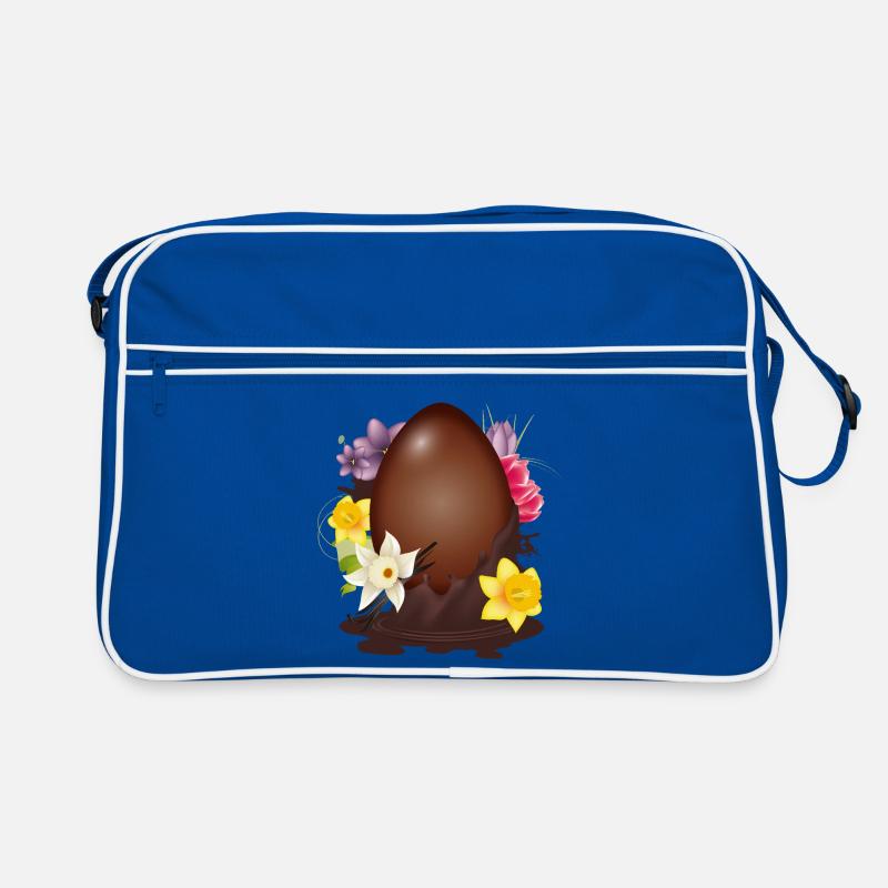 Chocolate Easter Egg with Flowers and Vanilla Retro Bag
