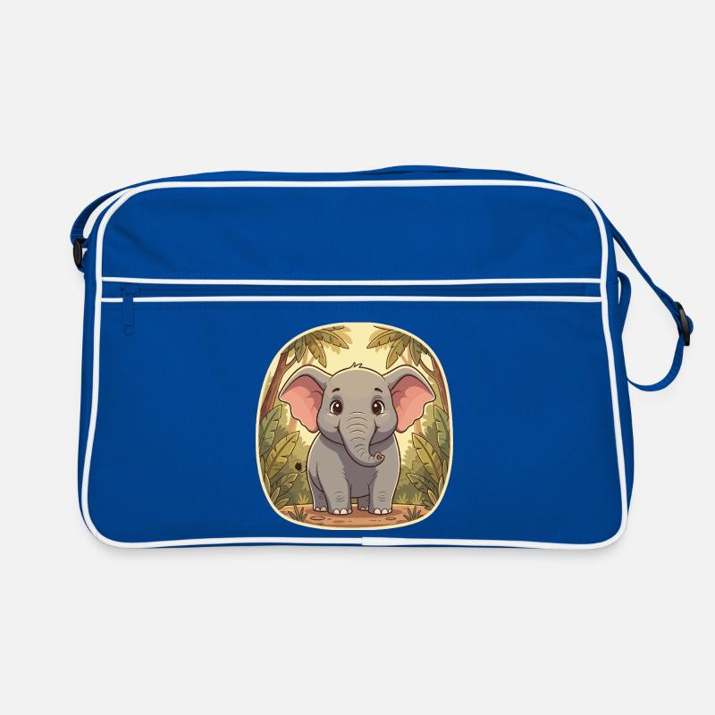 Petit éléphant dans la jungle Sac Retro