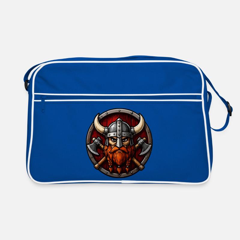 Viking Warrior with Axe Shield Retro Bag