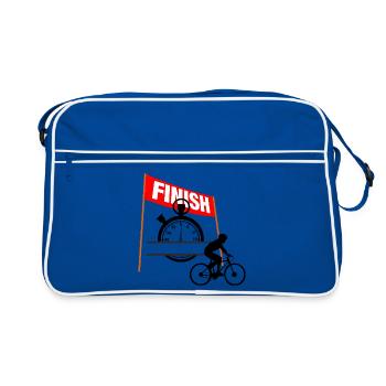 Temps personnel cycliste - Sac Retro - bleu/blanc - Devant