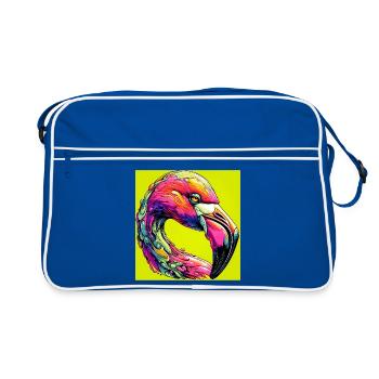 Flamant - Sac Retro - bleu/blanc - Devant