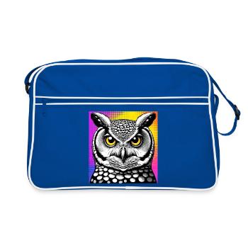 hibou - Sac Retro - bleu/blanc - Devant