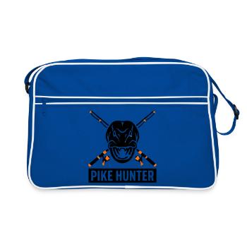 Graphique des cannes à pêche en brochet - Sac Retro - bleu/blanc - Devant
