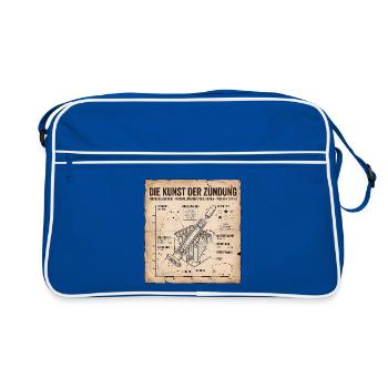 Pyro Feuerwerk Zündung - Retro Tasche - Blau/Weiß - Vorne