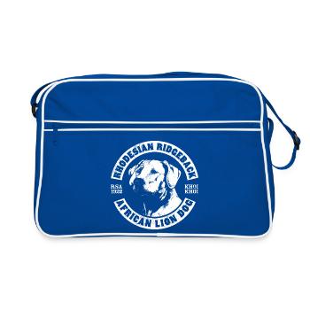 Rhodesian Ridgeback Logo - Sac Retro - bleu/blanc - Devant