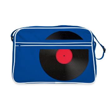 record enregistrement - Sac Retro - bleu/blanc - Devant