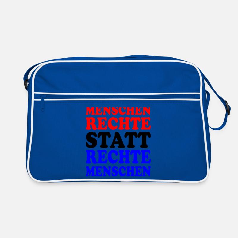 menschenrechte statt rechte menschen Retro Tasche