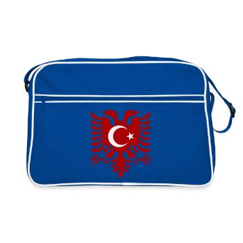 Drapeau Albanie Turquie - Sac Retro - bleu/blanc - Devant